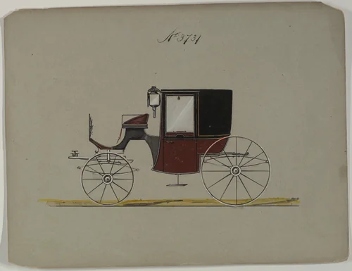 Brougham #3731 by Brewster & Co., drawing, 1881