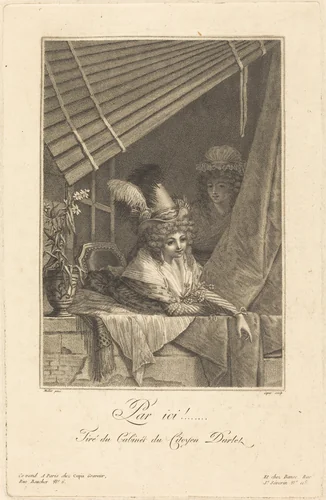 Par ici by Jacques-Louis Copia; Jean-Baptiste Mallet, print, 1764-1799