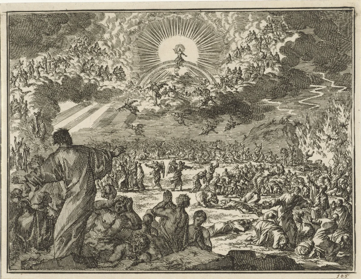 Laatste Oordeel by Jan Luyken, print, 1712