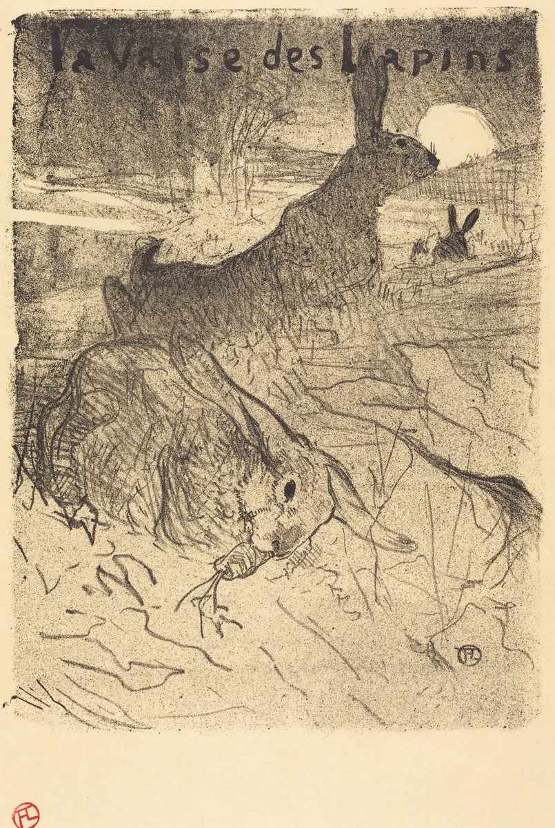 La valse des lapins by Henri de Toulouse-Lautrec, print, 1895