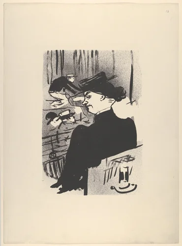 A Spectator (from Le Café Concert) by Henri de Toulouse-Lautrec, print, 1893