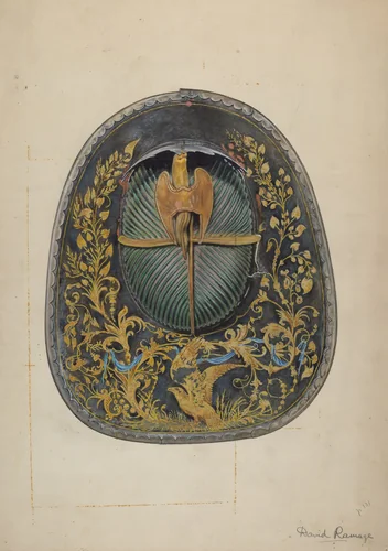 Fireman's Helmet by David Ramage, index of american design, 1939