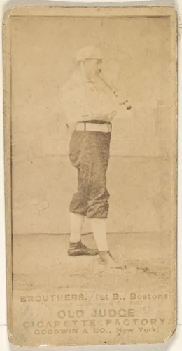 Brouthers, 1st Base, Boston, from the Old Judge series (N172) for Old Judge Cigarettes by Goodwin & Company, photograph, 1887