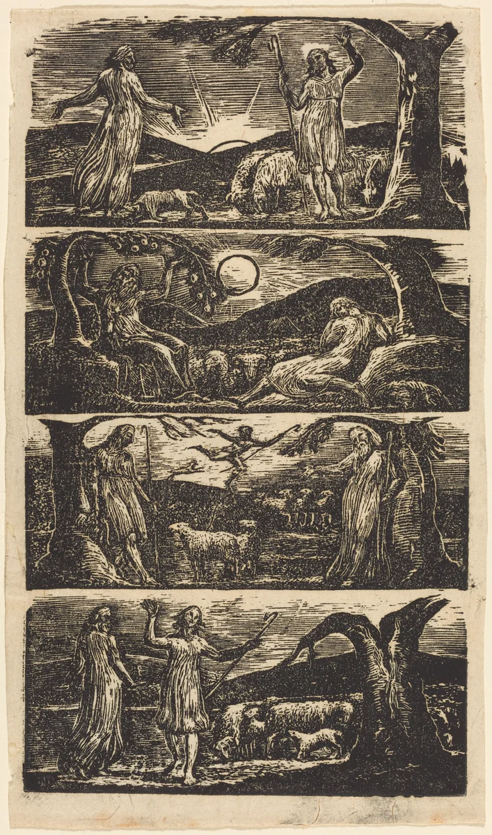 The Pastorals of Virgil by William Blake, print, 1821