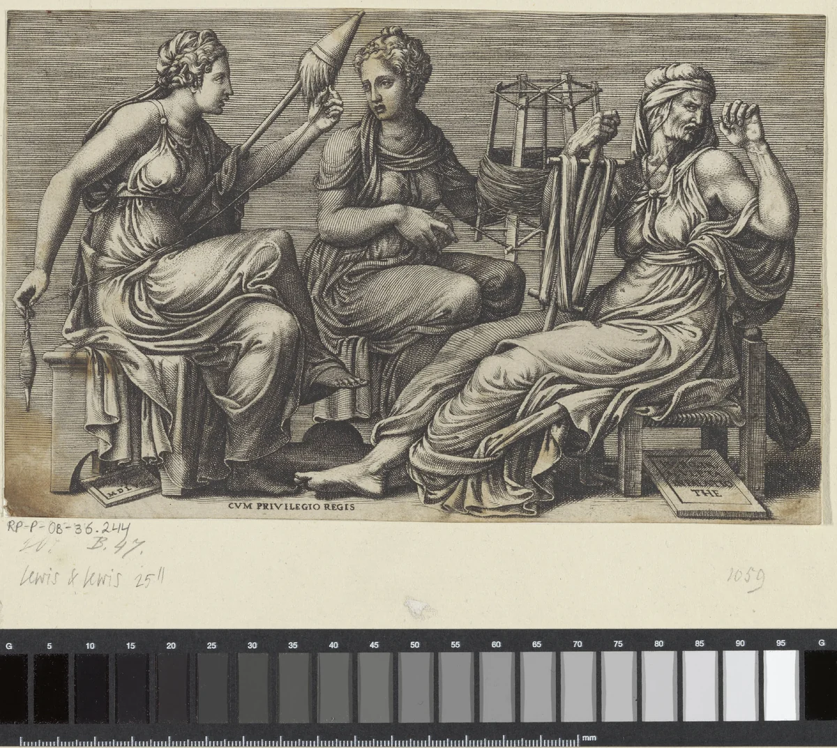 De drie Schikgodinnen by Unknown, print, 1558