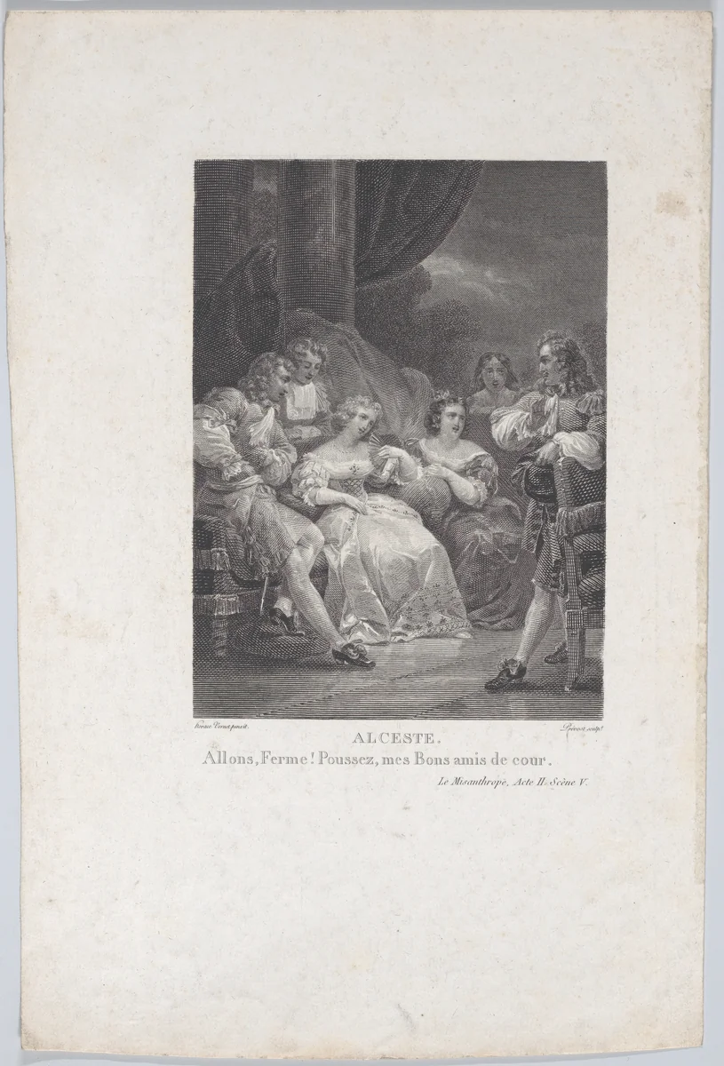 Alceste by Horace Vernet, print, 1835-1845