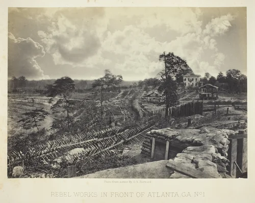 Rebel Works in Front of Atlanta, GA, No. 1 by George Barnard, photograph, 1864