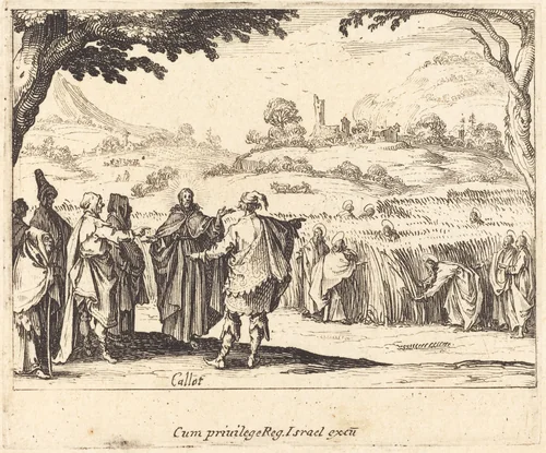 Jesus with the Pharisees by Jacques Callot, print, 1635