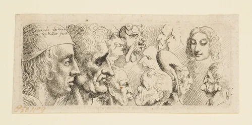 Twelve Heads by Wenceslaus Hollar, print, 1645