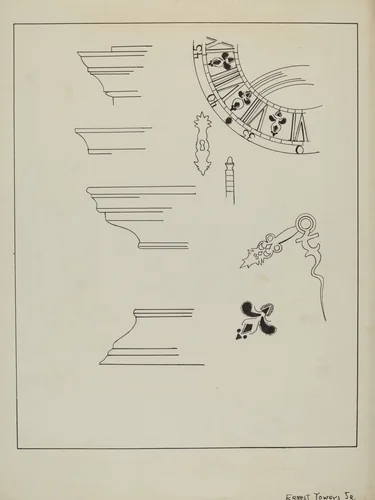 Grandfather's Clock by Ernest A. Towers, Jr., index of american design, 1936