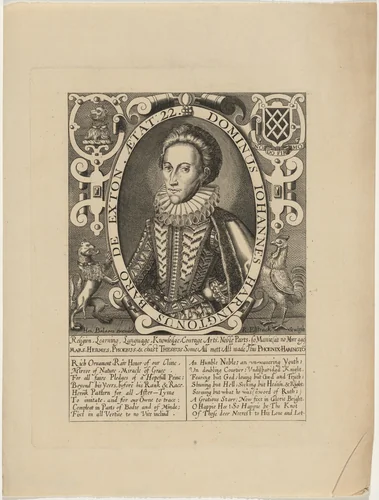 John Harington, Second Baron of Exton by Renold Elstrack, print, 1571-1625