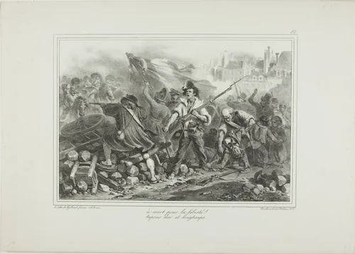 To Death for Liberty! by Denis Auguste Marie Raffet, print, 1831