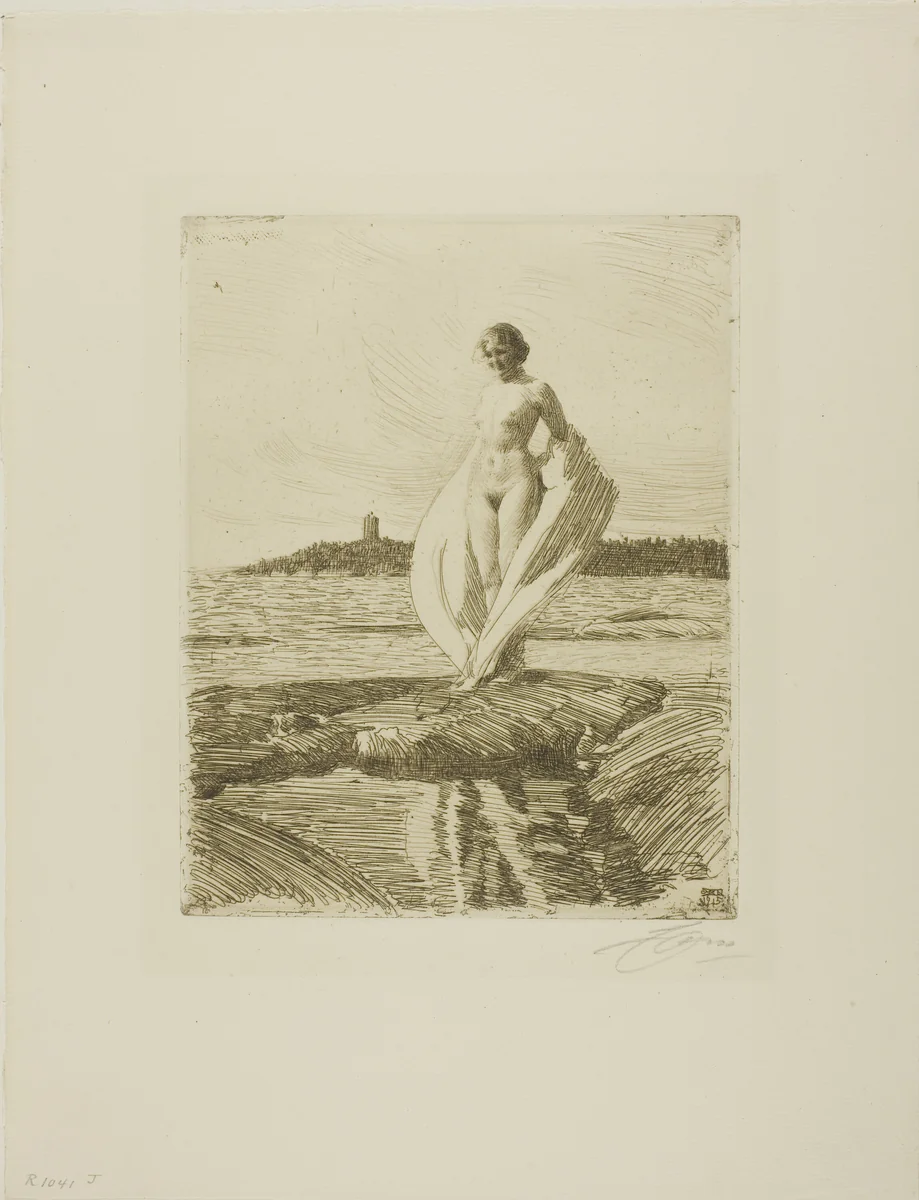 The Swan by Anders Zorn, print, 1915