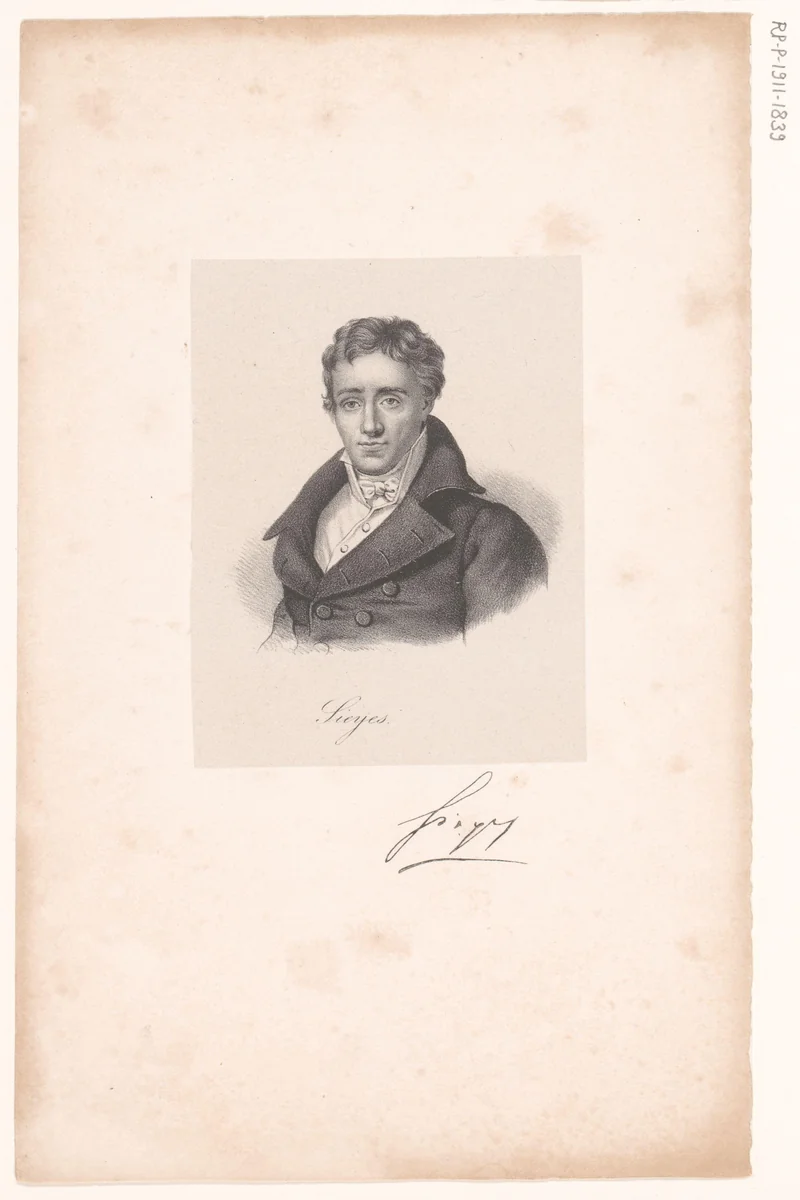 Portret van Emmanuel-Joseph Sieyès by anonymous, print, 1818-1842