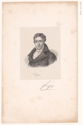 Portret van Emmanuel-Joseph Sieyès by anonymous, print, 1818-1842