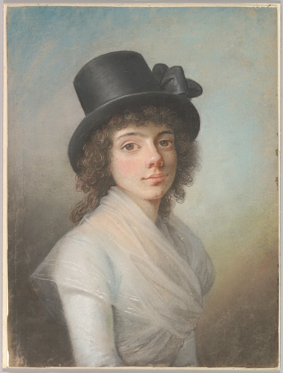 Portrait of Petronella Cornelia Rømeling by Jens Jørgensen Juel, drawing, 1792