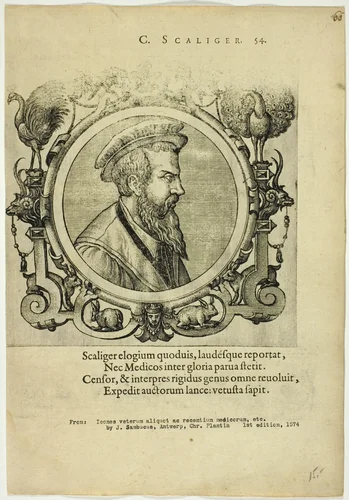 Portrait of C. Scaliger by Unknown Artist, print, 1574