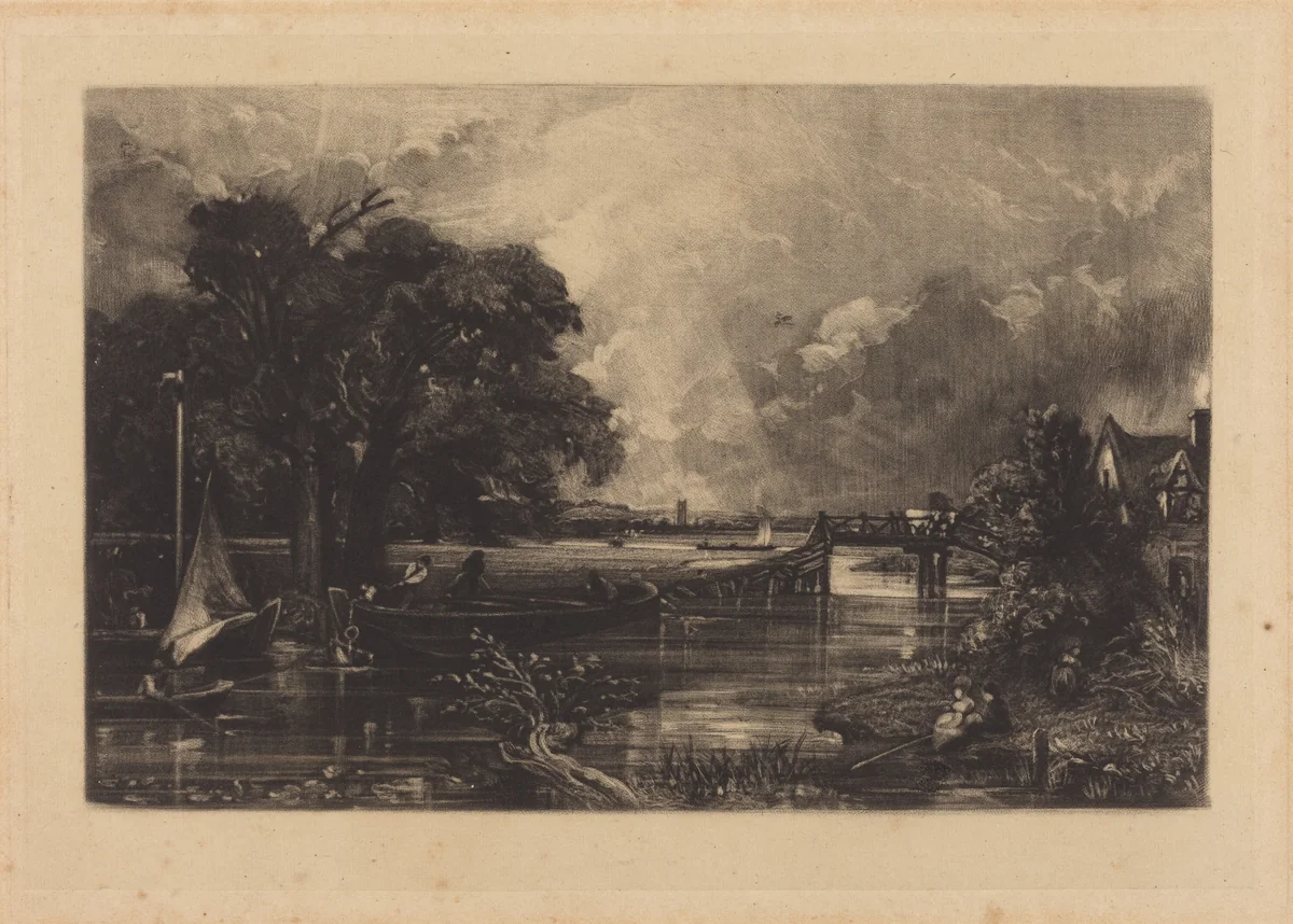 River Stour by David Lucas; John Constable, print, 1830