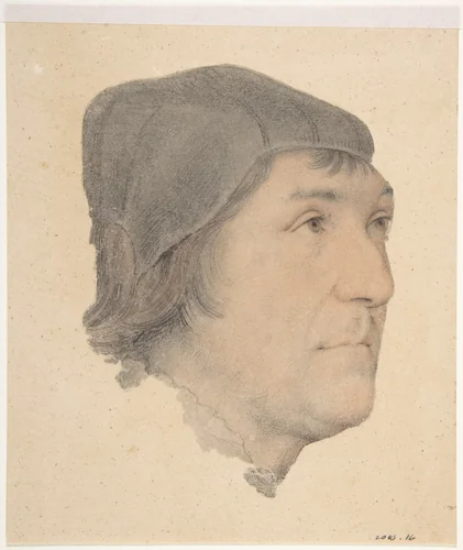Portrait of John Poyntz by Hans Holbein the Younger, drawing, 1500-1543