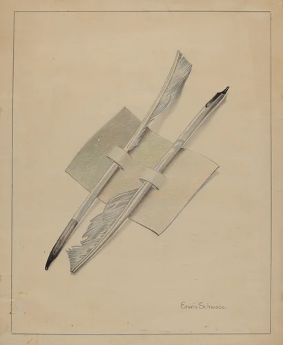 Quill Pens by Erwin Schwabe, index of american design, 1936