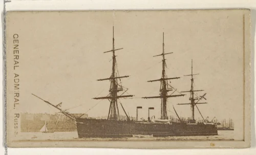General Admiral, Russia, from the Famous Ships series (N50) for Virginia Brights Cigarettes by Allen & Ginter, photograph, 1895