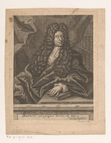 Portret van Paul Anton by Martin Bernigeroth, print, 1730-1733