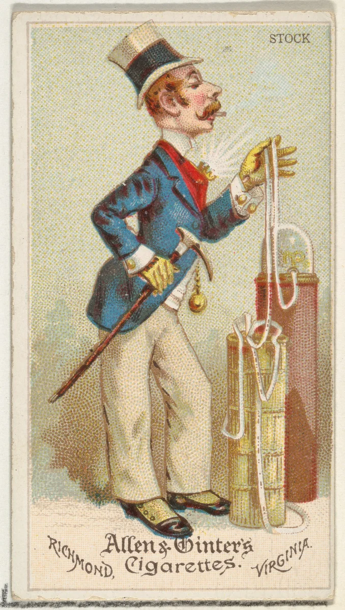 Stock, from World's Dudes series (N31) for Allen & Ginter Cigarettes by Allen & Ginter, print, 1888