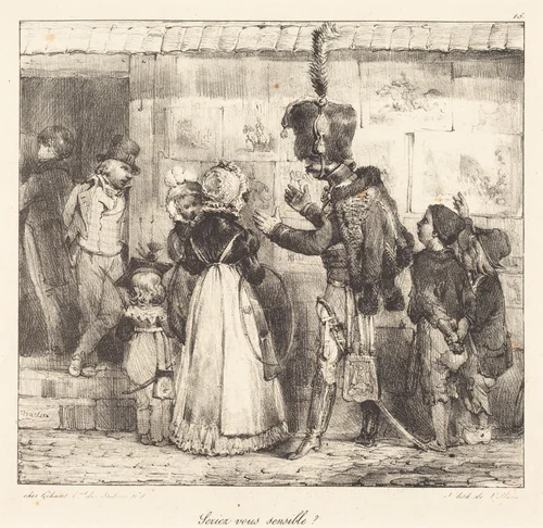 Seriez vous sensible? by Nicolas Toussaint Charlet, print, 1823