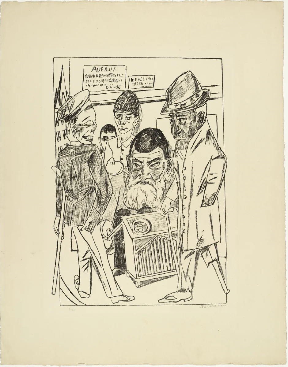 The Beggars (Die Bettler) from Trip to Berlin 1922 (Berliner Reise 1922) by Max Beckmann, print, 1922
