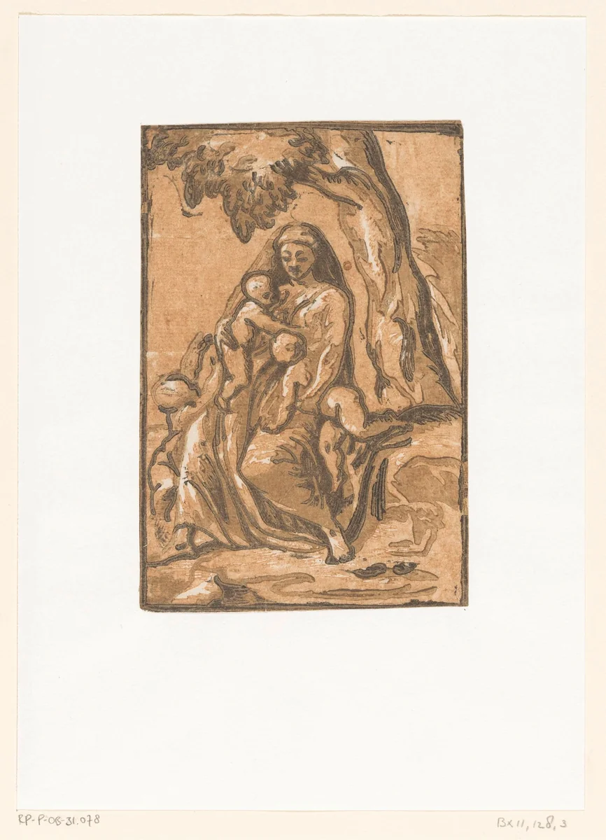 Naastenliefde (Charitas) by Unknown, print, 1502-1532