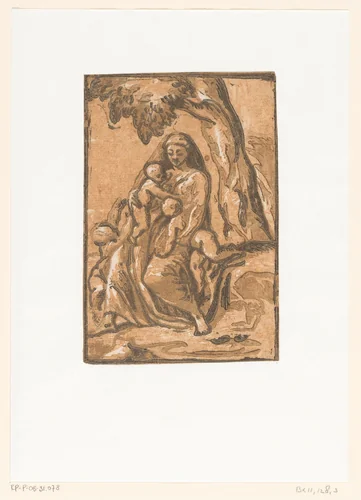 Naastenliefde (Charitas) by Unknown, print, 1502-1532