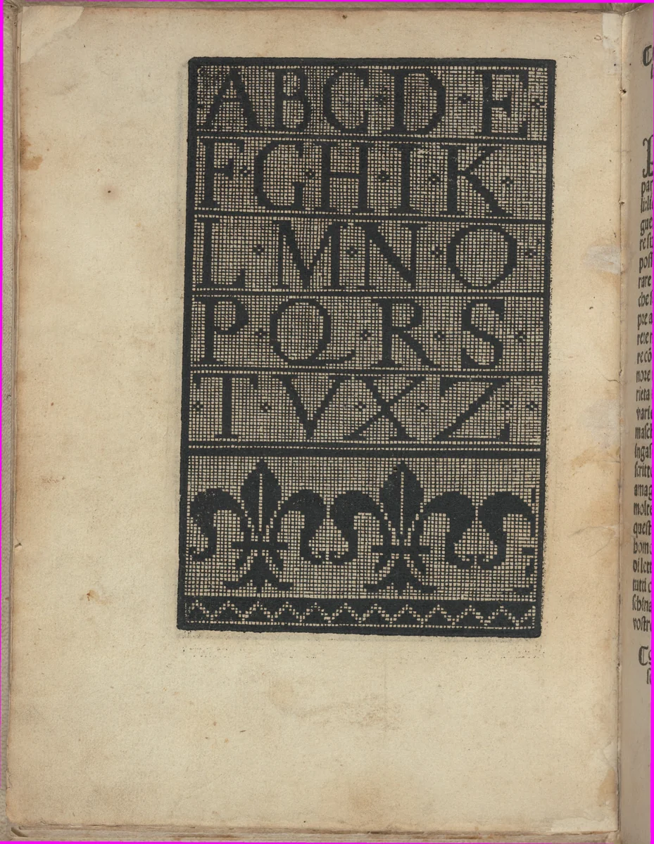 Esemplario di Lauori..., page 14 (recto) by Giovanni Andrea Vavassore, book, 1532