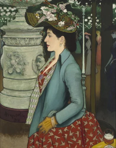 A Woman at the Élysée Montmartre (Femme à l’Élysée Montmartre) by Louis Anquetin, painting, 1888