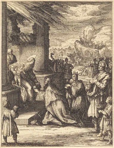 The Adoration of the Magi by Jacques Callot, print, 1623-1628