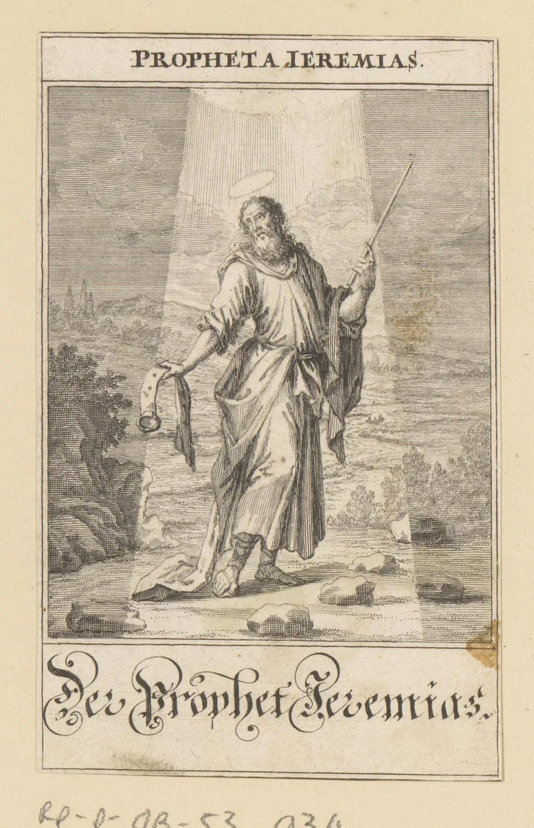 Profeet Jeremia by anonymous, print, 1697