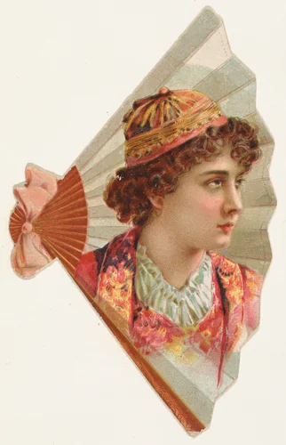 Open fan, from the Novelties series (N122) issued by Gail & Ax Tobacco to promote Navy Long Cut by Gail & Ax Tobacco, print, 1889