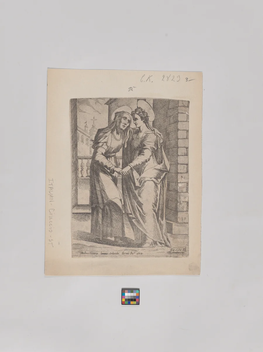 The Visitation by Jacopo Ciuccio, print, 1604