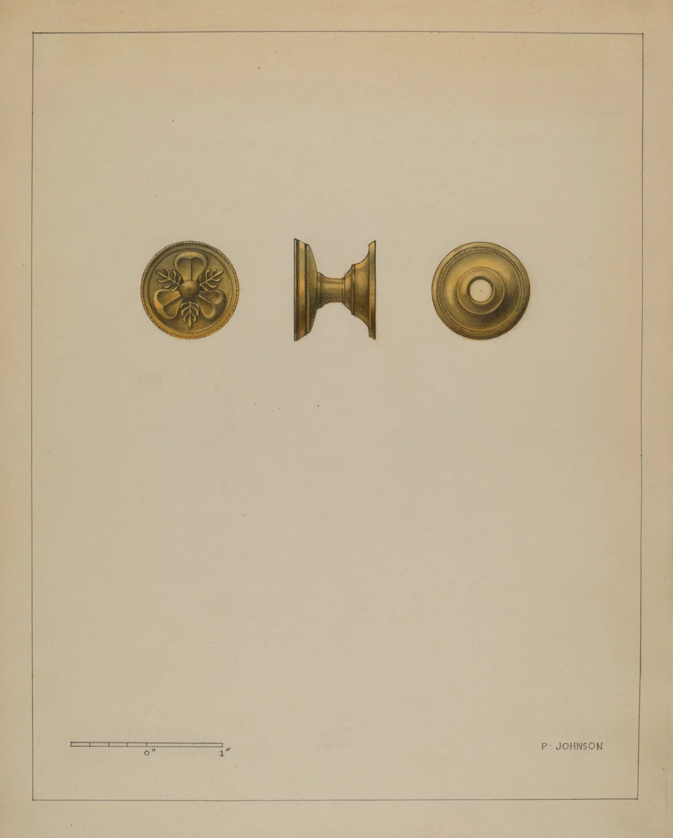 Drawer Pull by Philip Johnson, index of american design, 1936