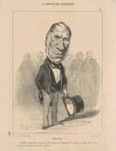 J. Jacques Dupin by Honoré Daumier, print, 1849