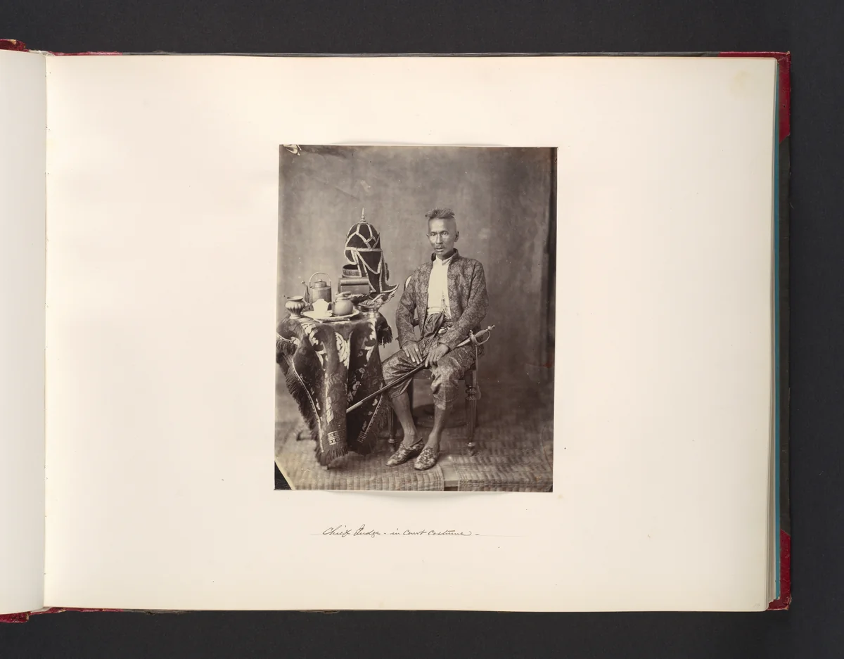 [Chief in Court Costume] by John Thomson, photograph, 1865