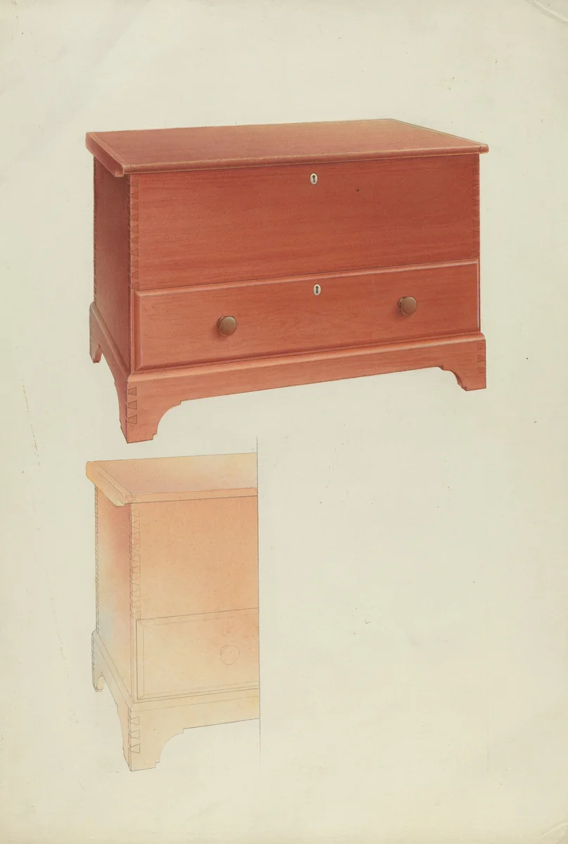 Blanket Chest by Alfred H. Smith, index of american design, 1935-1942