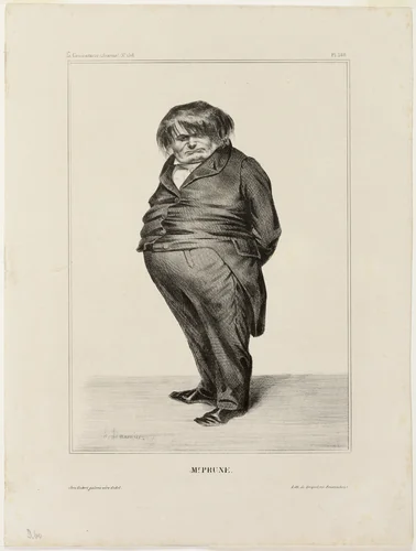 Mr. Prune, plate 288 from Célébrités de la Caricature by Honoré-Victorin Daumier, print, 1833