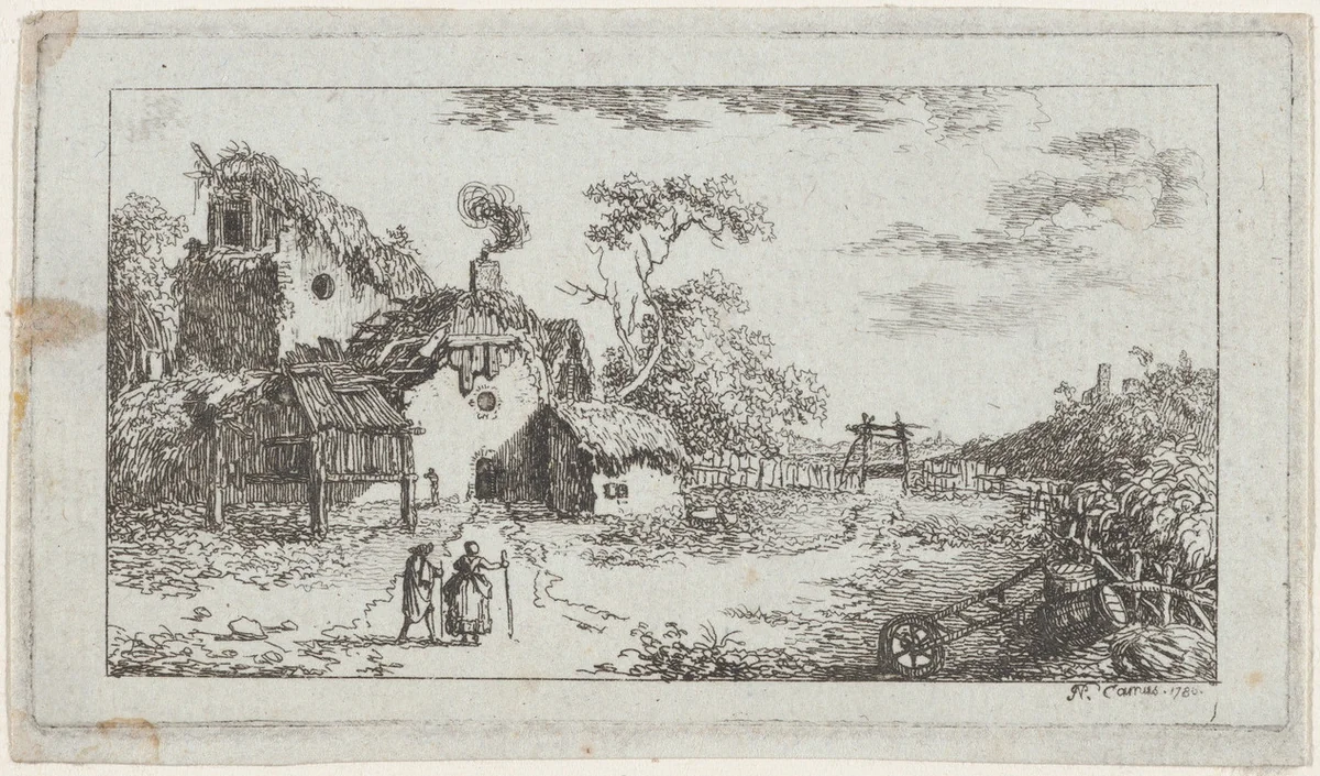 Landscape by Pierre Nicholas Camus, print, 1780