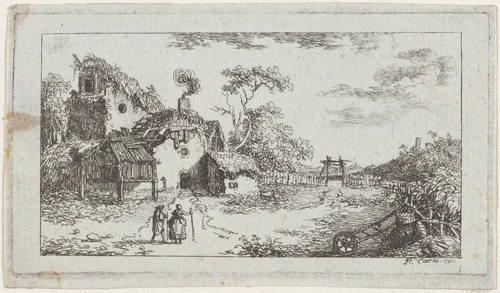 Landscape by Pierre Nicholas Camus, print, 1780