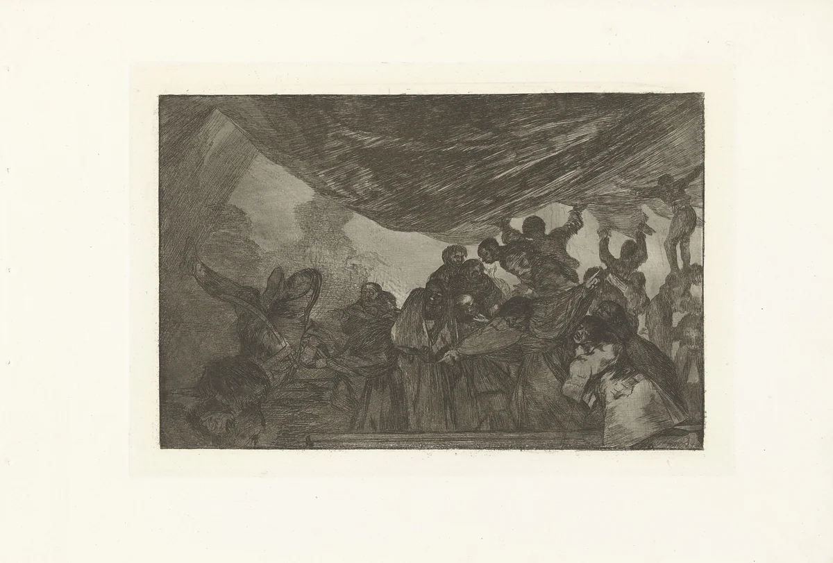 Heldere dwaasheid by Francisco de Goya, print, 1815-1820