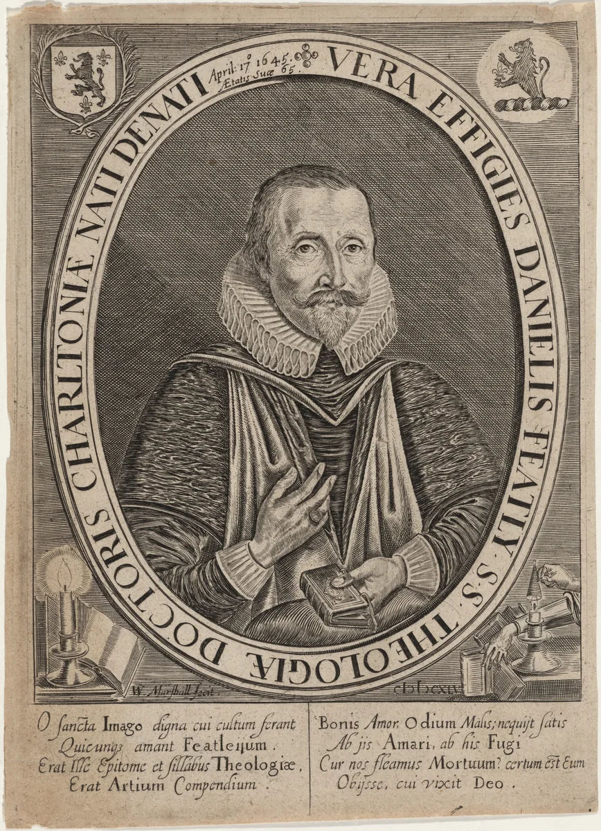 Daniel Featly, age 65 by William Marshall, print, 1645