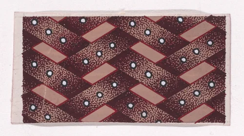 Textile Design with a Basketweave Pattern Decorated with Pearls by anonymous, drawing, 1840