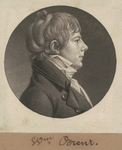 William Brent by Charles B. J. Févret de Saint-Mémin, print, 1806