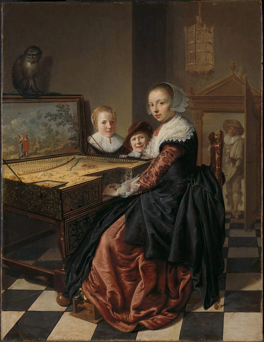 Woman Playing the Virginal by Jan Miense Molenaer, painting, 1637
