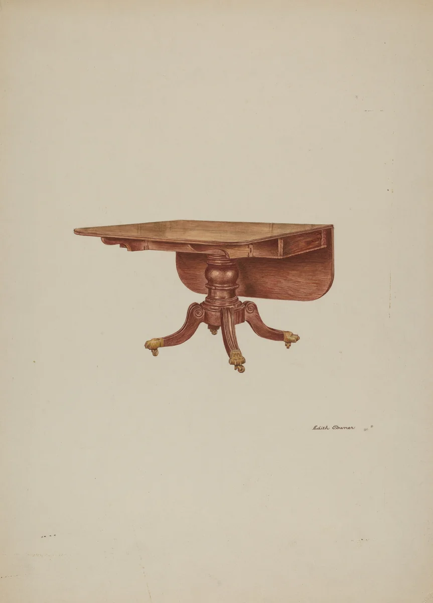 Table, Drop-leaf by Edith Towner, index of american design, 1940